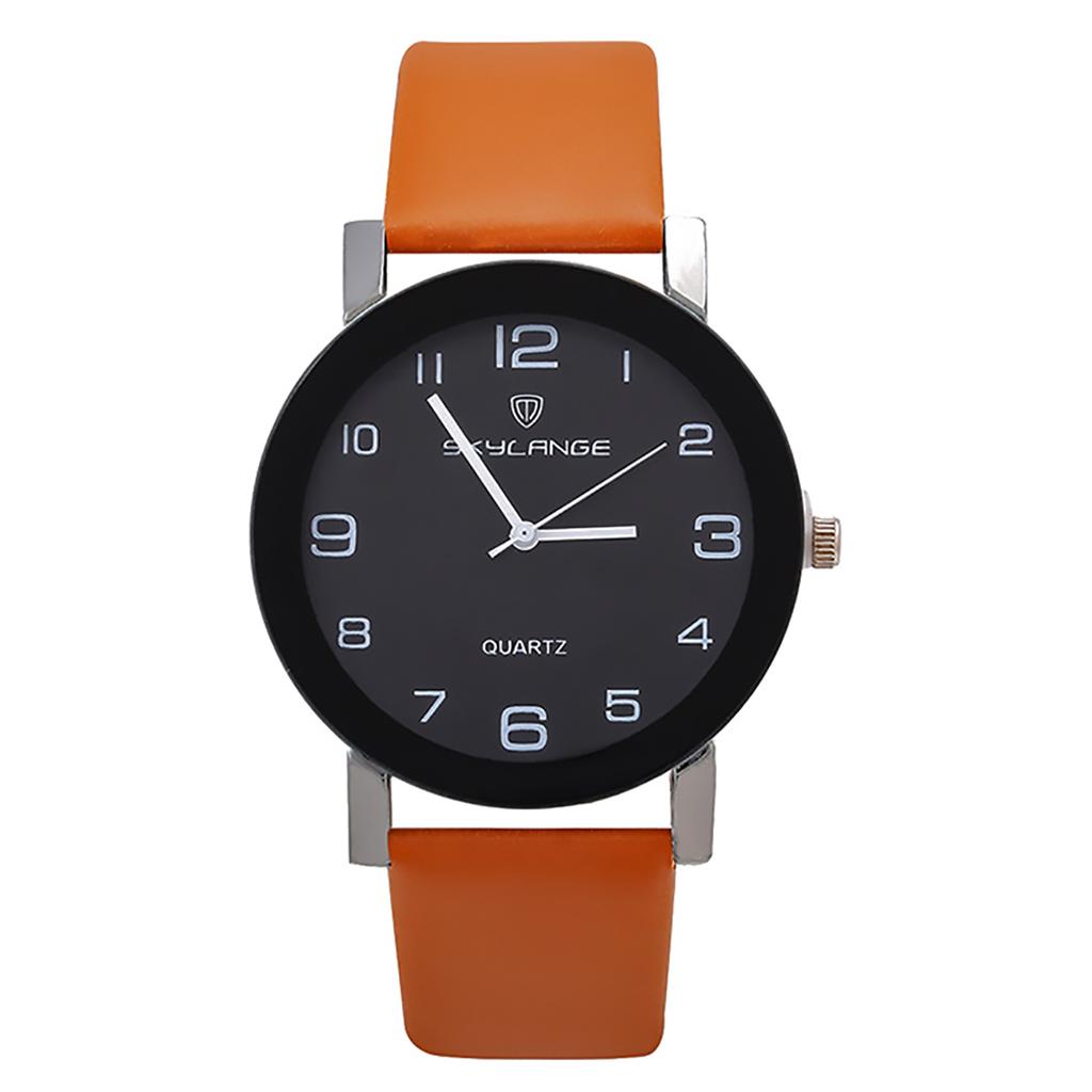 Простые белые кожаные часы Женские платья Повседневные аналоговые кварцевые наручные часы