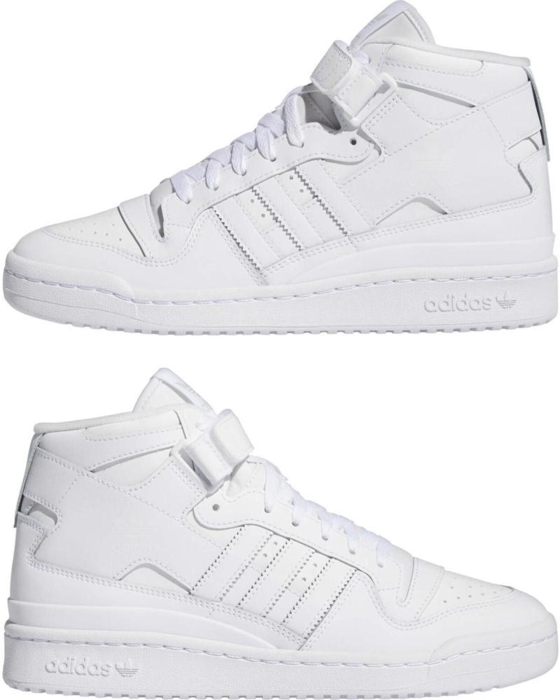 Adidas forum mid sneakers synthetic leather white
