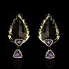 New Fashion Silver Pop Feather Two-tone Earrings for Women Engagement Travel Earring Jewelry Gift