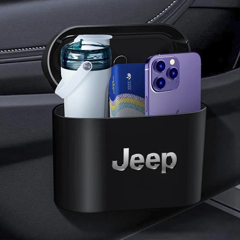 For Jeep Car Door Trash Can Garbage Bin Storage Box Auto Accessories For Jeep Grand Cherokee Wrangler JK Gladiator Compass Re