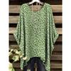 Модная футболка большого размера, с леопардовым принтом по всей поверхности, с короткими рукавами, повседневная, для отпуска, на все сезоны, для ежедневного ношения, топ-футболка большого размера