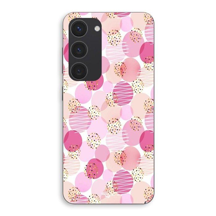 Coque de téléphone - MANIACASE - Samsung Galaxy S23 - Silicone TPU - Souple - Texture rose rond