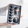 Стеклянный дорожный чайный набор портативная экспресс-чашка для улицы чашка для кунг-фу японский чайник бизнес-подарочный набор