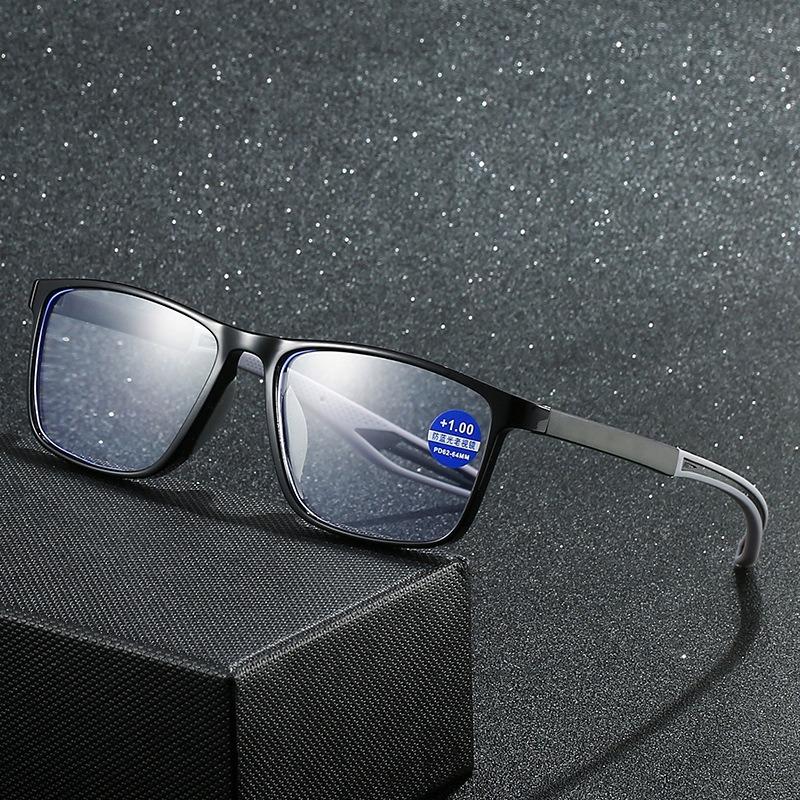 3Pcs Fashion Reading Glasses For Men Spring Leg Sports Presbyopia Glasses Anti Blue Light Glasses +100 ~+400