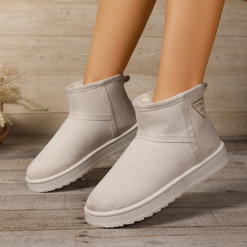 Fashion Fleece Snow Boots Women Platform Casual Fashion Bread Cotton Shoes 2025 New Winter Versatile Booties