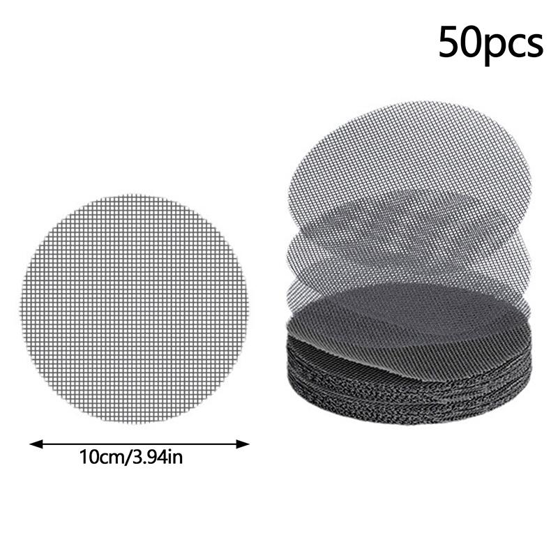 50 шт. сетчатая прокладка для отверстий в горшках, круглая сетка для дренажных отверстий для дна горшка, предотвращает потерю почвы, инструменты для садоводства и озеленения цветочных растений бонсай