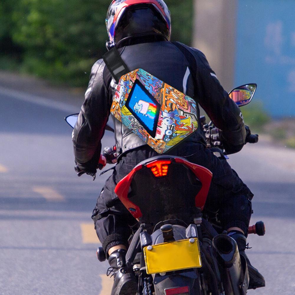 LED Knight Pack Мотоциклетная светящаяся сумка через плечо на одно плечо из твердого материала