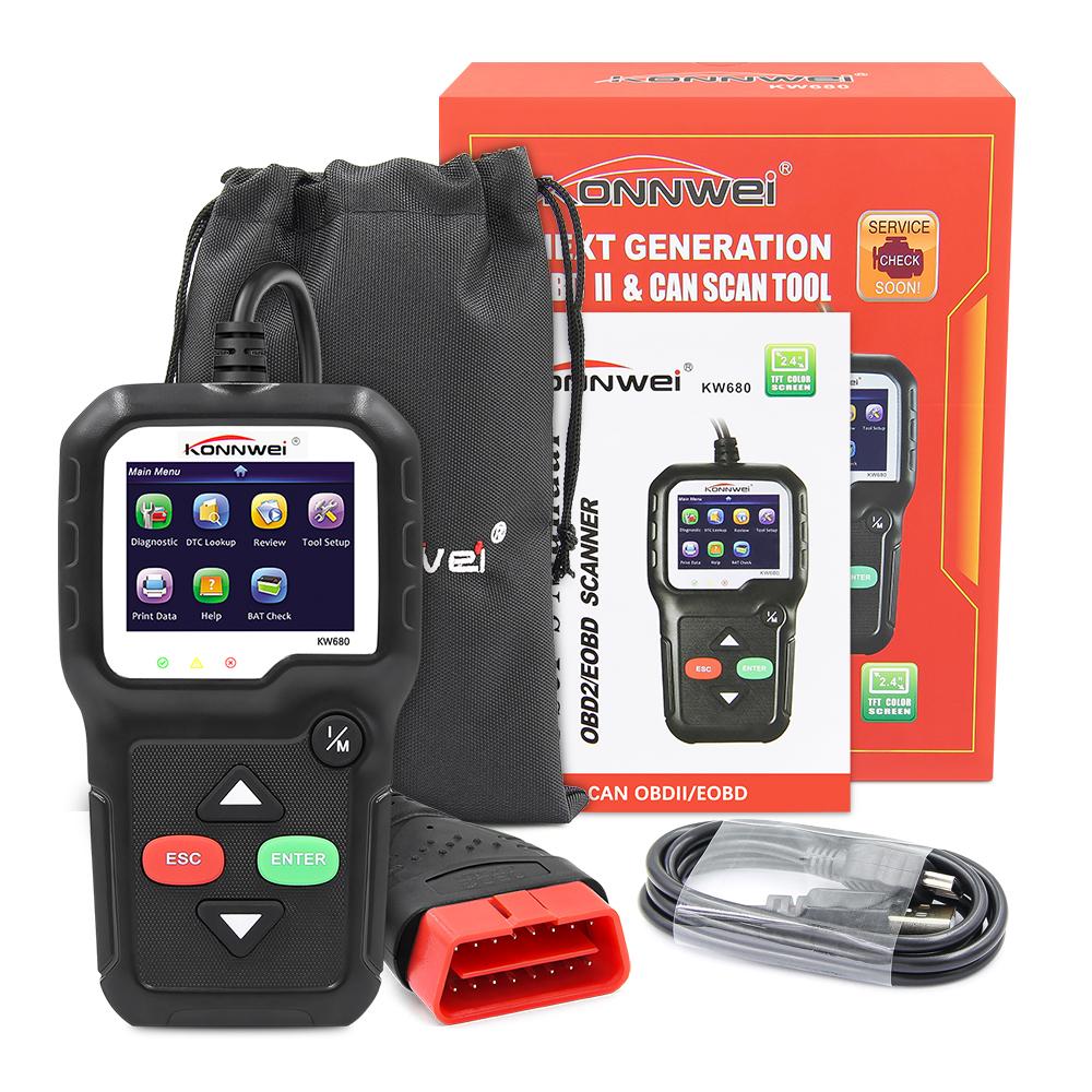 KONNWEI KW680 считывает четкие коды ошибок OBD2 автомобильный сканер OBD2 сканер OBD автомобильный диагностический автоматический диагностический инструмент