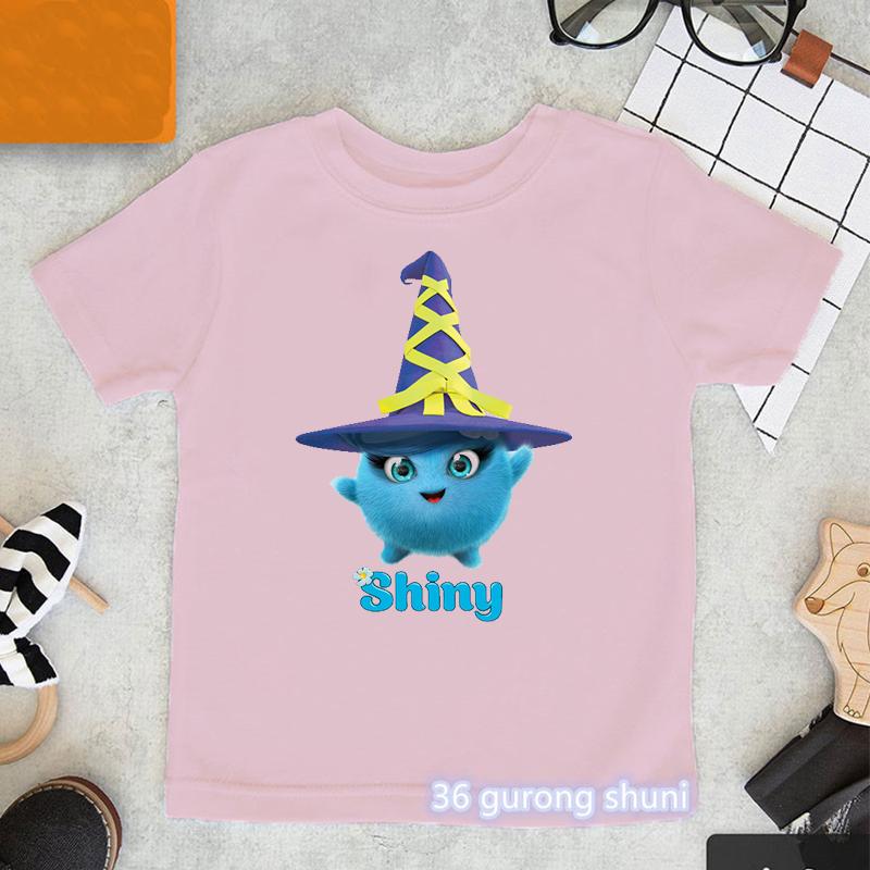 Kawaii Girls TShirts Cartoon Sunny Bunnies Graphic Print Baby Girls Clothes Fashion Aesthetic Children Tshirts Pink Shirt Tops