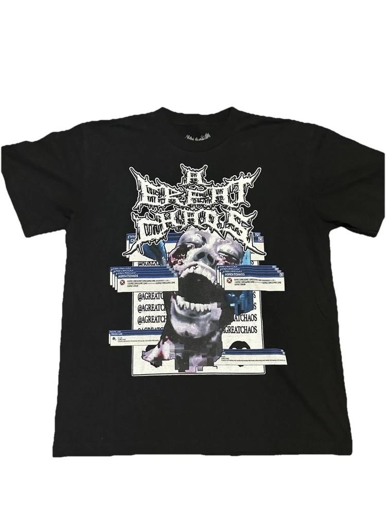 Новая горячая рубашка Ken Carson More CHAOS Ed Hardy, Репринт Унисекс Футболка Графическая футболка