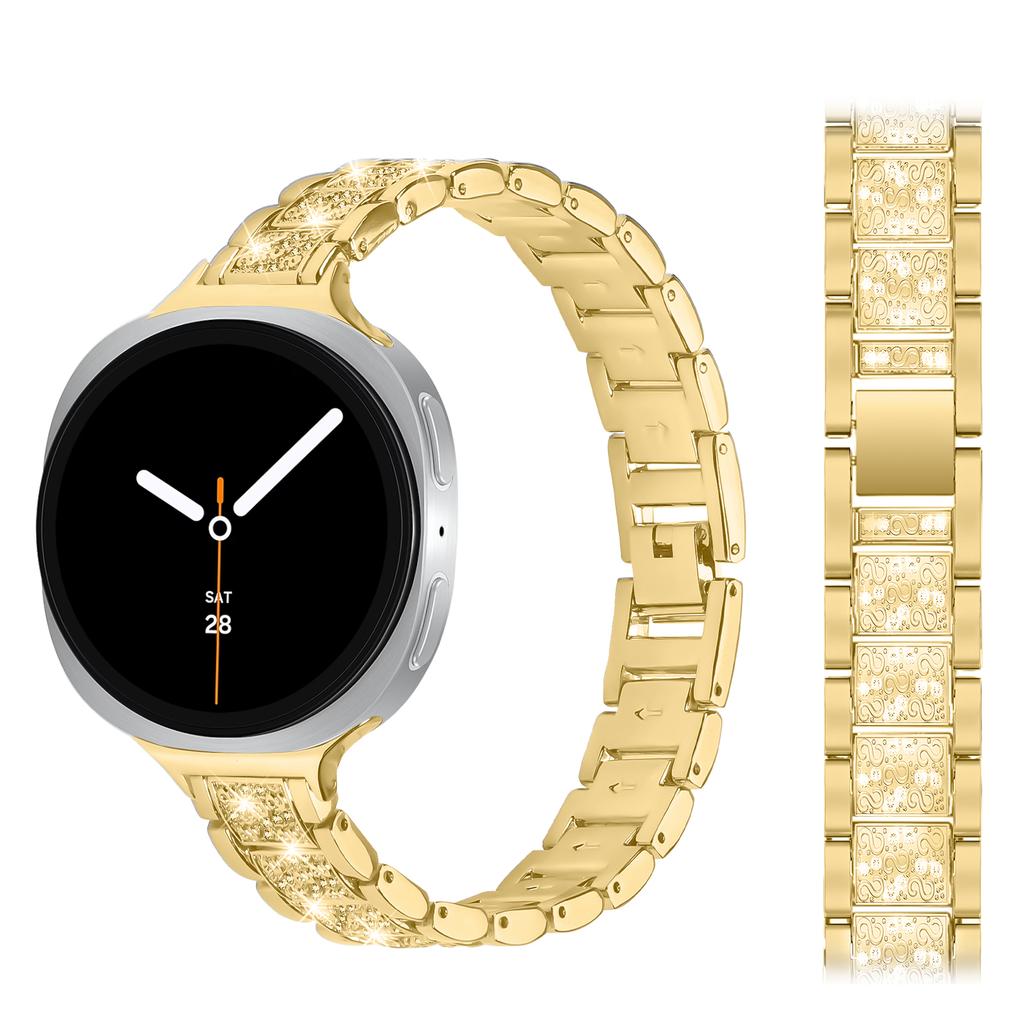 Ремешок из нержавеющей стали для Samsung Galaxy watch 8/8 classic 40мм 44мм 46мм Металлический звеньевой Алмазный браслет ремешок Galaxy watch8