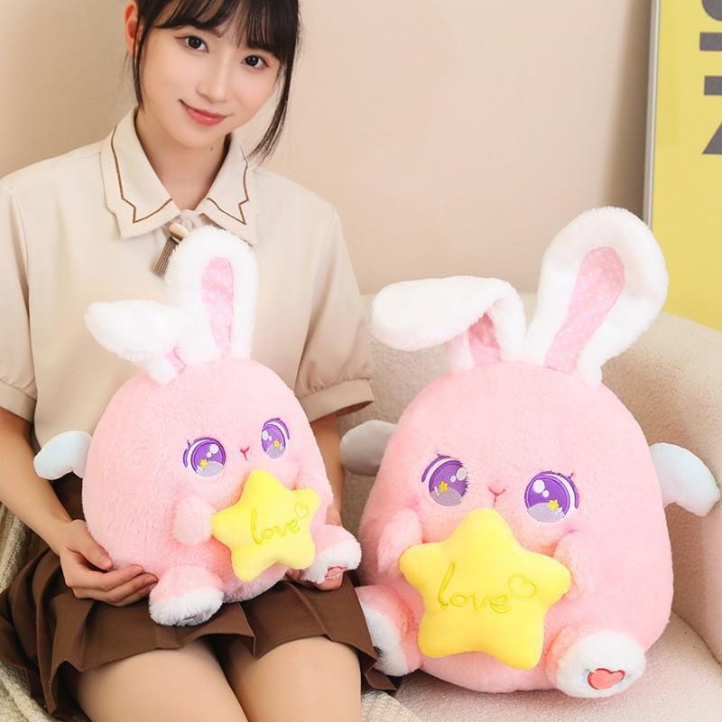 Rabbit Cute Angel Cuddle Star Stuffed Toy Cartoon Girl Sleeping Holiday Gifts