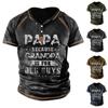 Men'S Printed T-Shirt Outdoor Street Short-Sleeved Hooded Button T-Shirt