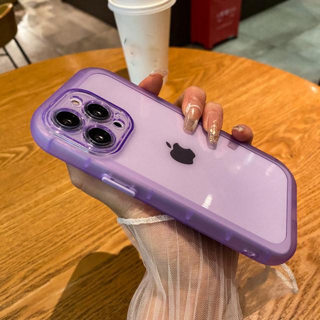 Прозрачный противоударный чехол-бампер для телефона Iphone 13 11 12 Pro Max Xs Max Xr X 7 Plus, 14 мягких цветных кнопок, защитный чехол для камеры