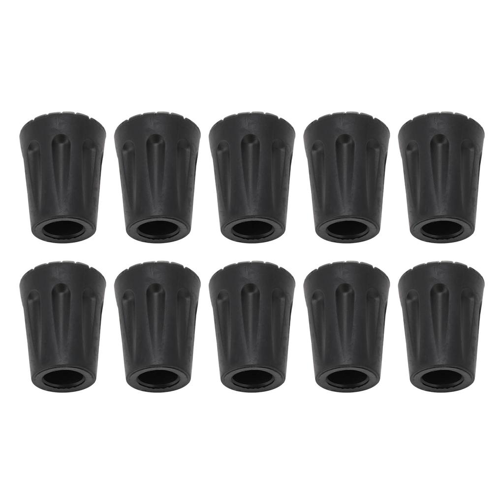 10 шт. резиновые насадки для ходьбы, универсальный амортизирующий чехол с круглой головкой для пешего туризма, чехол для ног с шестом