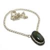 Labradorite Gemstone 925 Silver Plated Handmade Jewelry Necklace 18"