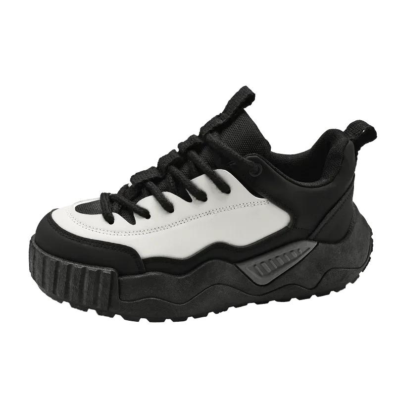 Модные стильные мужские повседневные туфли с толстой подошвой, модные универсальные высококачественные туфли для мужчин, дышащие повседневные кроссовки