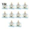Festive Gift Cards for Relatives Friends 10 Pcs 3D Christmas Tree Greeting Cards, Holiday Postcards Decorative Bulk New Year, Winter Xmas Party
