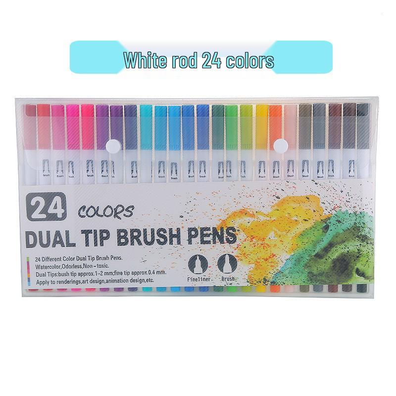 Набор двухсторонних акварельных ручек-линеров 168 цветов - Мягкий наконечник, Смываемые, Инструменты для рисования