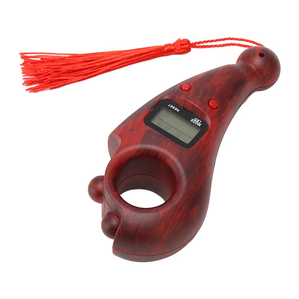 Digital Bds Counter with Tassel LCD Low Noise Resistant Digital Buddha Bds Counter for Meditation Finger Movement