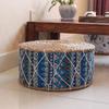 Hand-Woven Floor Cushion Portable Design Round Shape Zafu Cushion Natural Straw Durable Material Woven Stool Meditation Use