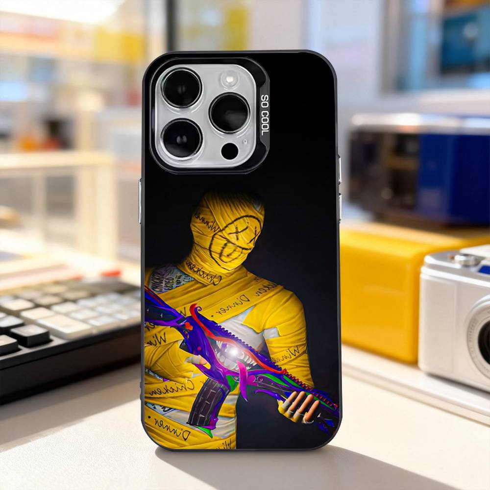 Милый P-PUBG Игра Забавный Для iPhone 11,12,13,14,15,16,17,Pro,Max,Plus,E,Air,Mini Чехол для телефона IMD Матовый Черный