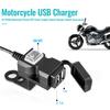 Motorbike Charger Adapter Power Supply Socket for Phone Motorcycle GPS MP4 Dual USB Port 12V Waterproof Handlebar