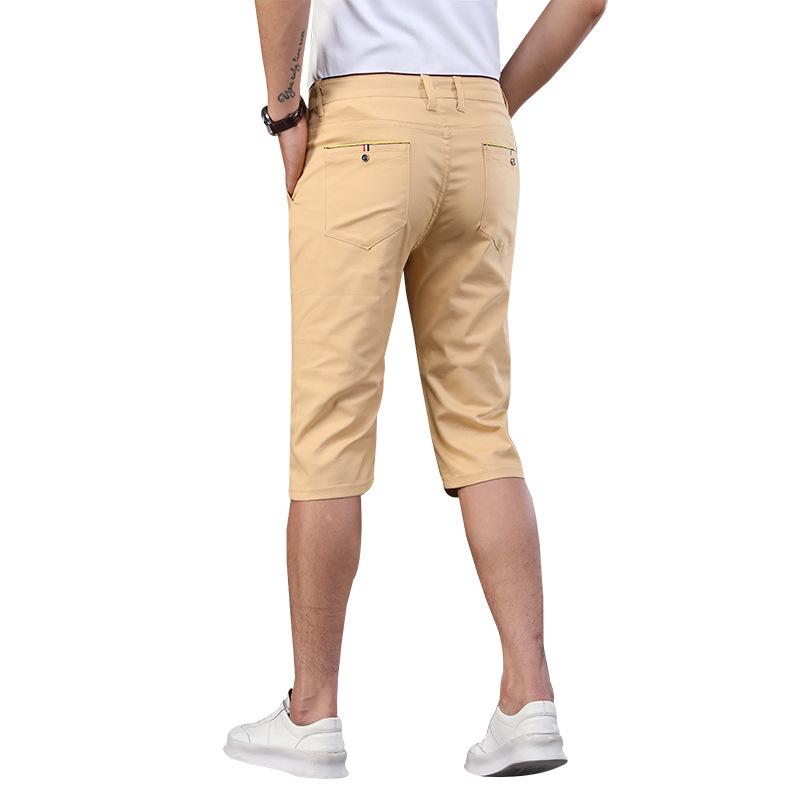 Мужские повседневные корейские версии модные хлопковые капри мужские брюки свободные прямые капри шорты брюки в западном стиле