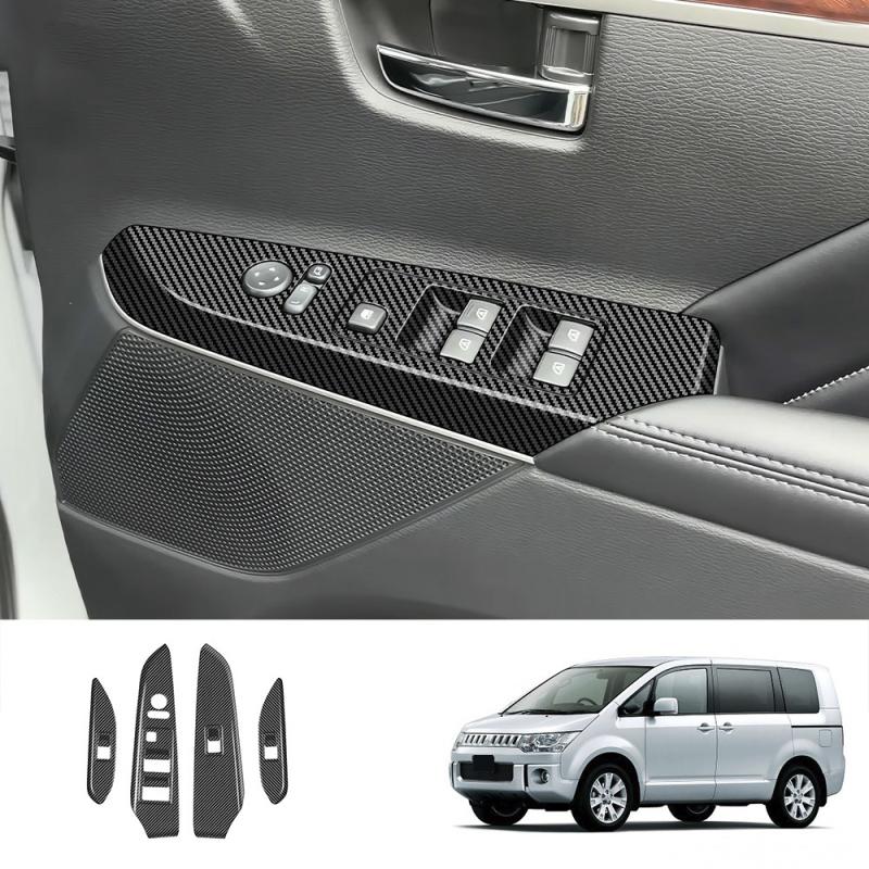 Правый руль Для Mitsubishi Delica D:5  2024 2025 ABS Панель Кнопки Стеклоподъемника Оконного Стекла Накладка Подлокотника Внутренние Аксессуары