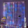 USB-светильники для штор, 8 режимов, светодиодные гирлянды для штор с дистанционным управлением, рождественские украшения для домашнего свадебного декора, Новый год 2025