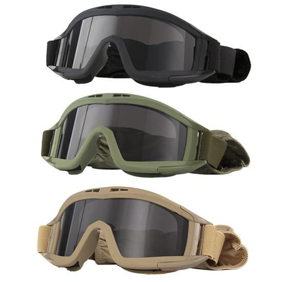 Airsoft Goggles Desert Locust Goggles Anti Fog Safety Glasses Impact Resistant Tactical Eyewear with 3 Interchangeable Lenses for Outdoor Cycling