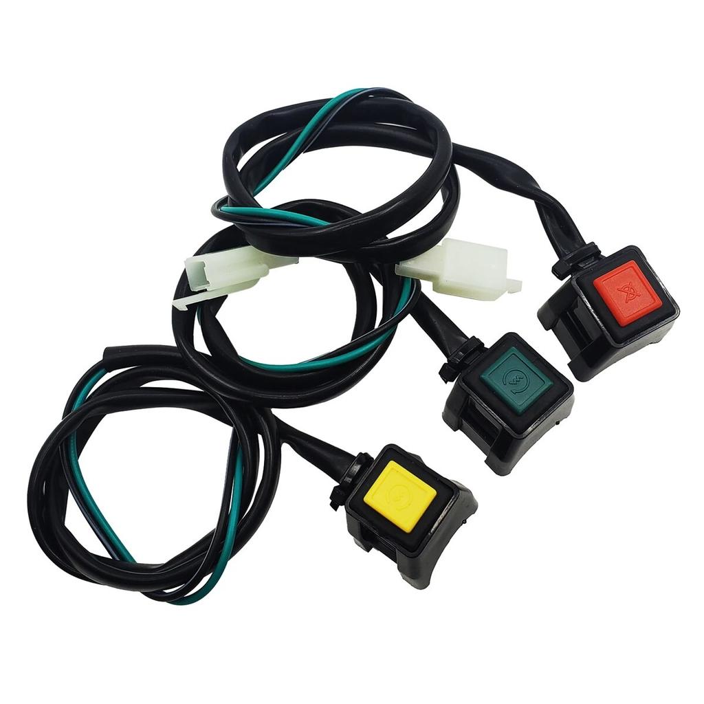 Motorcycle Square Button Switch ON/OFF Engine Starter Kill Handlebar Ignition For KTM YAMAHA HONDA Motorbike Universal Part