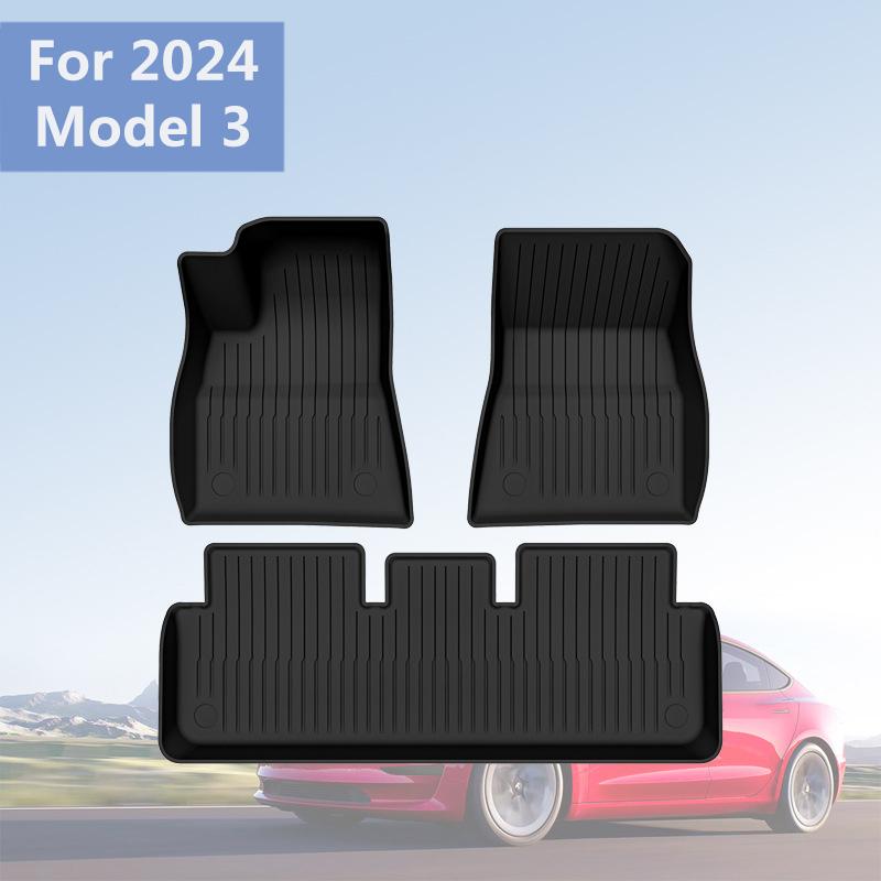 Для нового Tesla Model 3 Highland 2025 TPE коврики для пола водонепроницаемый багажный коврик износостойкие накладки на ноги коврики для багажника аксессуары