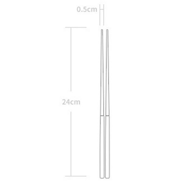 Maho Cutlery Tinted Adult Chopsticks, Charcoal Gray, 5 Pieces, Korean Popular Tableware