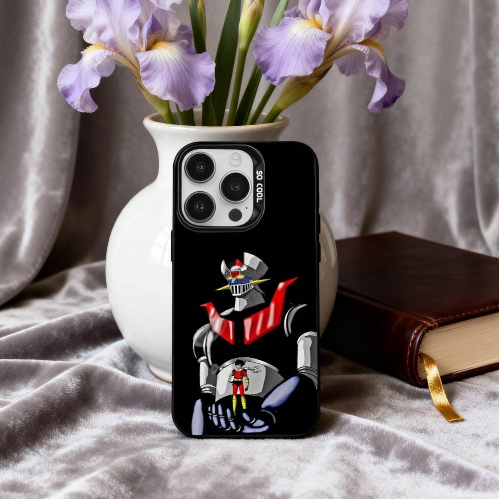 Анимация НЛО R-Робот-T G-Голдорак-K Чехол для телефона для iPhone17,16,15,14,13,12,11 Plus,Pro Max Черный Конфетный серебристый чехол для телефона