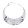 Exaggerated Metal Collar With Geometric Pattern And Electroplate For Gift Ideas