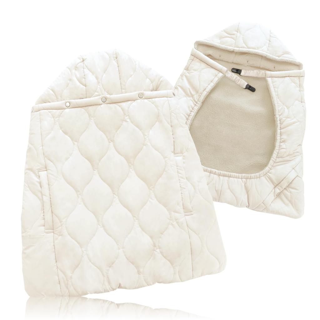 Кейп для переноски детей Liscia, Зимний кейп, Стеганое одеяло для коляски со съемным капюшоном, Карманы, Водоотталкивающее, Легкое, 3-в-1, Зимнее