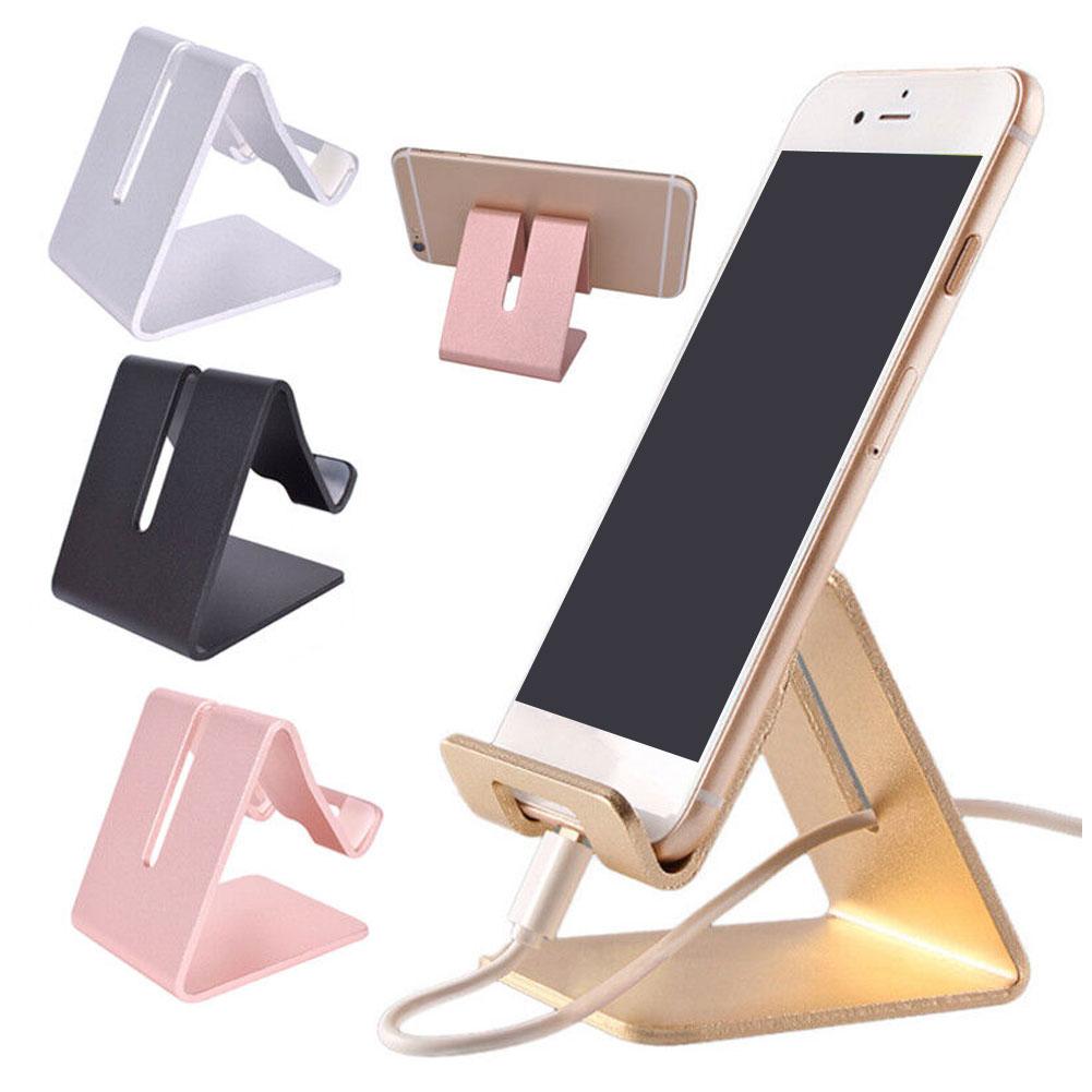 1шт алюминиевый сплав настольный держатель мобильного телефона складная подставка кронштейн металлический телефон планшет универсальный K2Y2