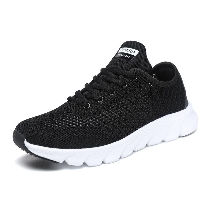 Летние новые модные женские туфли корейской версии со шнуровкой, полые дышащие спортивные и повседневные туфли с низким верхом и мягкой подошвой из сетки для студентов