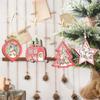 Christmas LED Diy Bling Light Christmas Tree Star Car Wooden Pendants Ornaments Kids Gift Christmas Party Home Decor Supplies