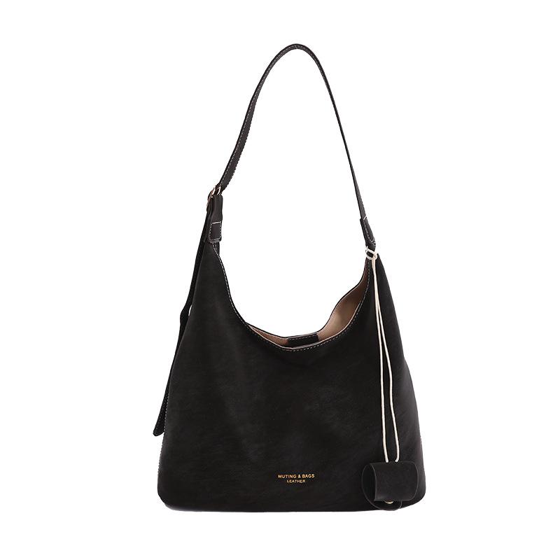 Сумка большой вместимости женская осенне-зимняя универсальная 2025 новая ретро сумка через плечо, простая классическая сумка-тоут для通勤