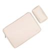 Yuistore Laptop Bag + Charger Pouch Set, Ivory