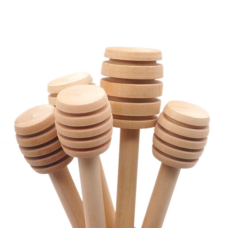10/24/30/50/100 шт., деревянная мешалка для меда с длинной ручкой, практичная палочка для смешивания меда, банка, ложка, принадлежности для кофе, чая с молоком, кухонный инструмент