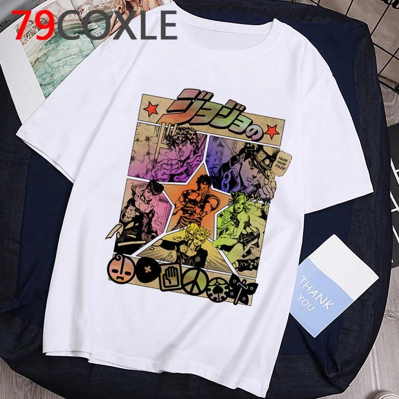 Funny Cartoon T-shirt for JoJos Bizarre Adventurestylish Japanese Anime T-shirt for Womensummer Graphic Hip-hop Top