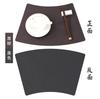 Double-layer retro cowhide pattern round table mat, high-grade leather western dining mat, thermal insulation square dining table mat, advanced sense