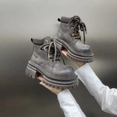 Платформа Женские Ботильоны Массивные Дизайнерские Челси Ботинки Женская Зимняя Обувь Тренд 2025 Мода Ретро Женские Ботинки