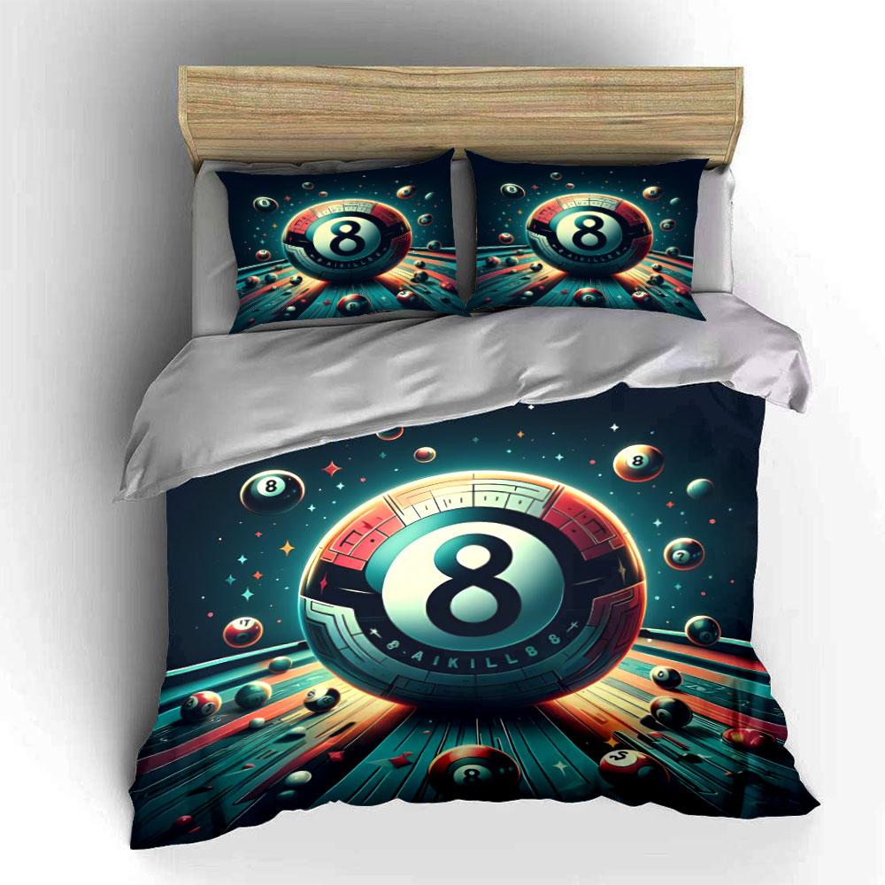 Billiard balls and stars. Bedding sets Duvet cover sets Duvet covers Pillowcases(1 * Duvet Cover 2 * Pillowcases without duvet insert)