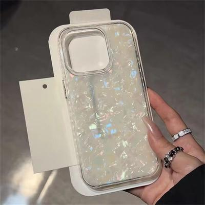 Роскошный блестящий чехол с лазерным узором для iPhone 11 12 13 14 15 16 Pro Max Plus, мягкий противоударный чехол IMD