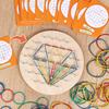 Montessori Kids DIY Puzzle Creative Toy Geometry Graphics Rubber Nail Boards with Cards Math Educational Toys for Children
