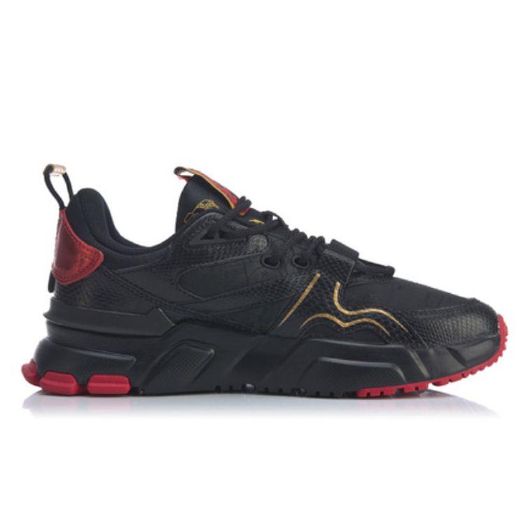 Li Ning 001 Journey Cny Support Classic Low Top Sports Casual Shoes Men sneakers Black Red AGCQ103-1